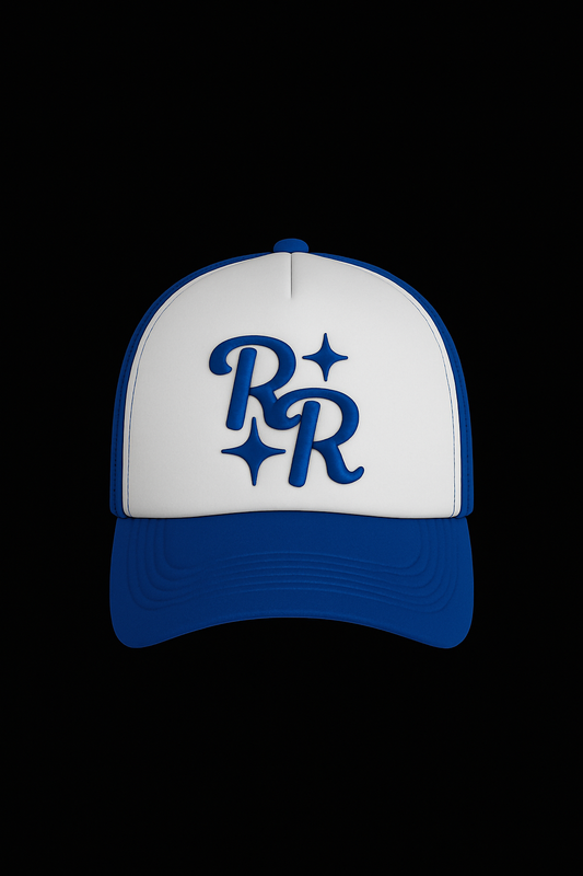 Blue Double R Embroidered Trucker Hat