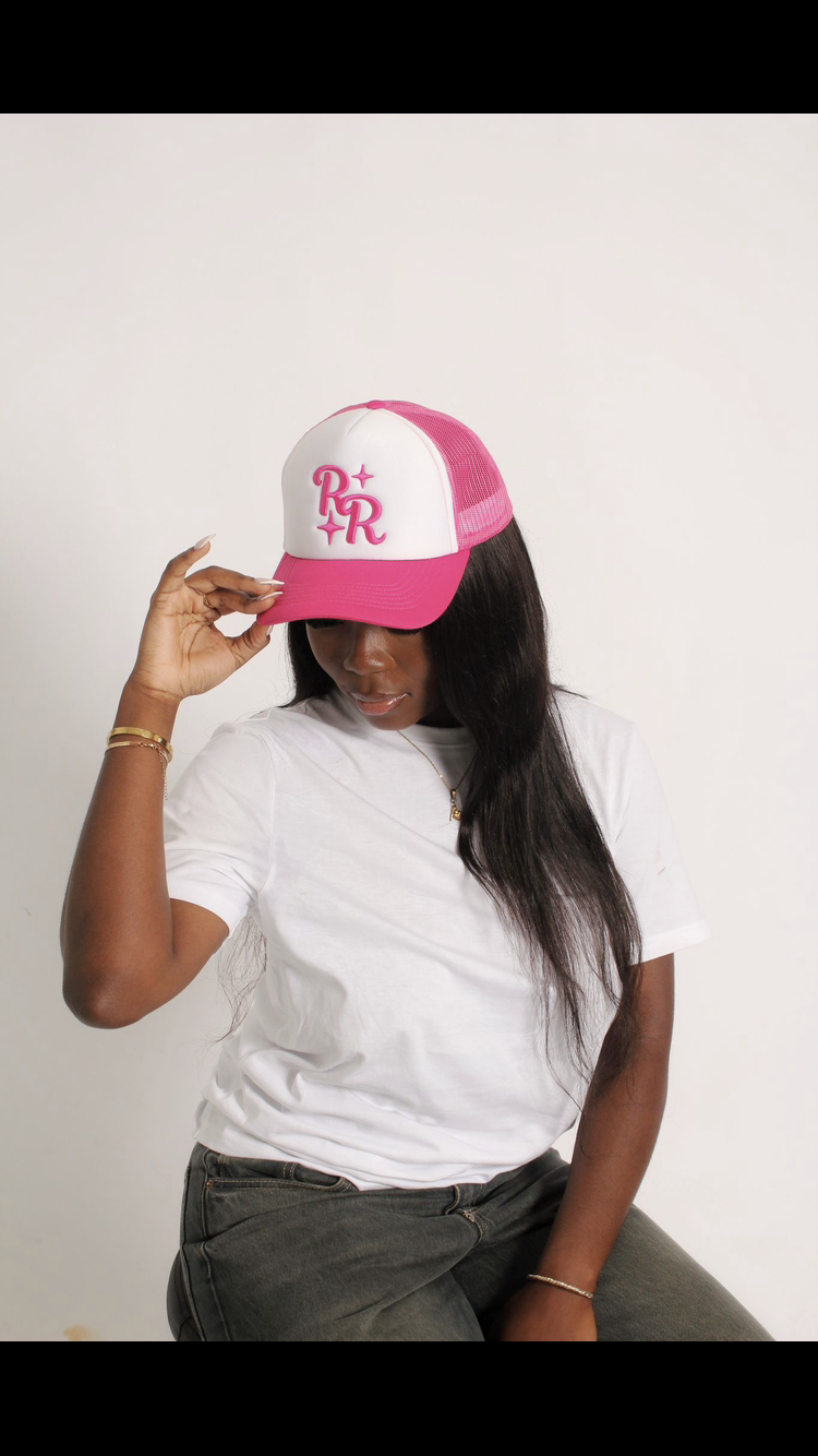 Pink Double R Embroidered Trucker Hat