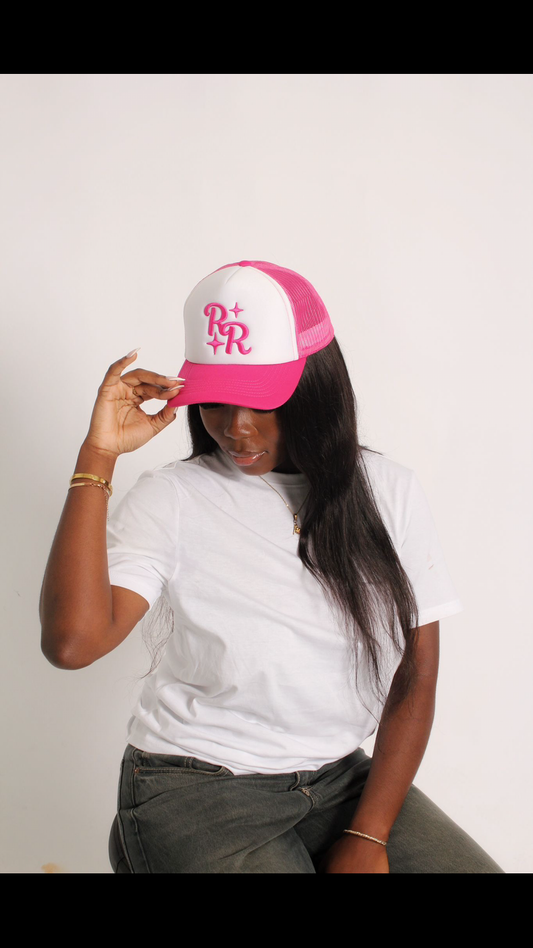 Pink Double R Embroidered Trucker Hat