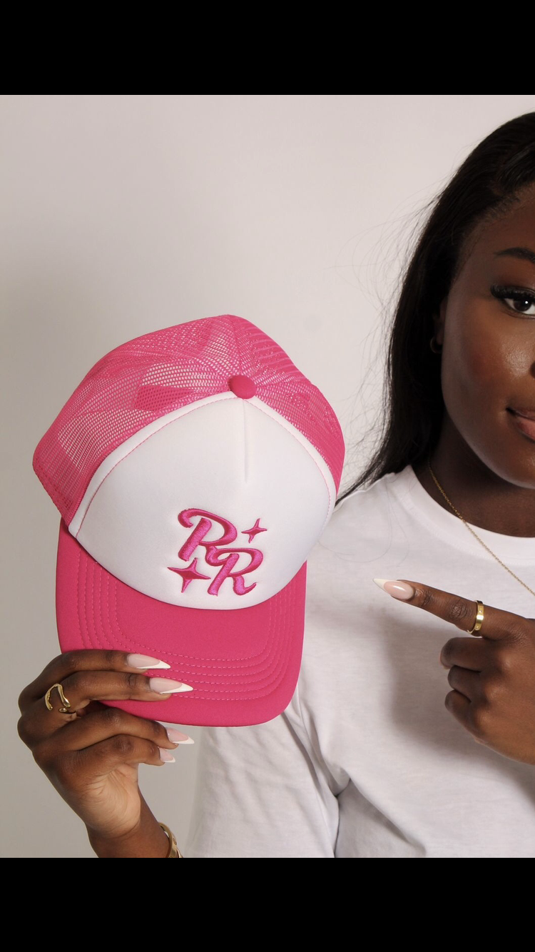 Pink Double R Embroidered Trucker Hat