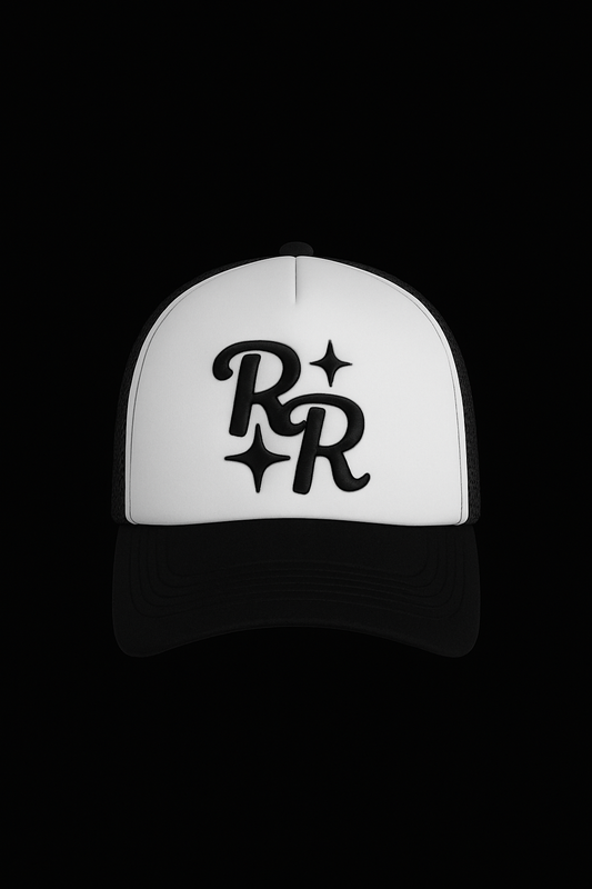 Black Double R Embroidered Trucker Hat